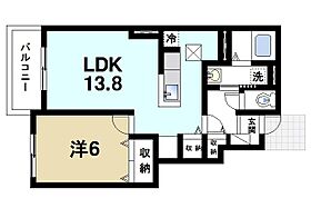 フリーデC  ｜ 奈良県大和郡山市筒井町（賃貸アパート1LDK・1階・45.89㎡） その2