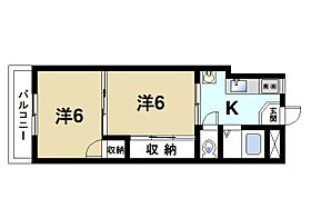 大和ビルマンションA棟  ｜ 奈良県奈良市鳥見町1丁目（賃貸マンション2K・3階・29.35㎡） その2