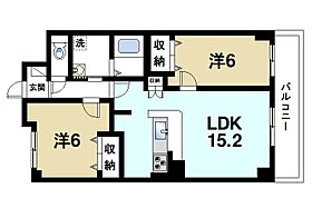 グリュックメゾン西大寺  ｜ 奈良県奈良市西大寺北町1丁目（賃貸マンション2LDK・5階・60.28㎡） その2