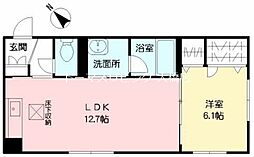 ラ・シュエット高宮 1LDKの間取図画像
