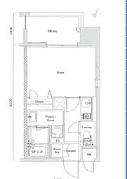 エンクレスト博多MATE 1Kの間取図画像