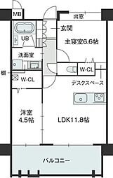 ラフィーネ鳥飼 2LDKの間取図画像