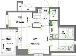 トレイル大濠 1LDKの間取図画像