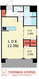 MODERNPALAZZO六本松Station 2LDKの間取図画像
