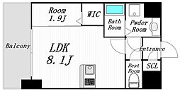 YAKUIN037RESIDENCE 1LDKの間取図画像