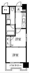 アイセレブ薬院 2Kの間取図画像