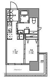 ANDON 1DKの間取図画像