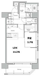 ネストピア薬院 1LDKの間取図画像