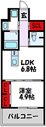 ラファセアリービオ博多 1LDKの間取図画像