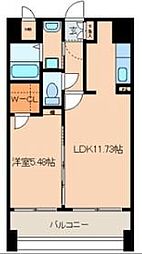 セゾン・ドール貝塚 1LDKの間取図画像