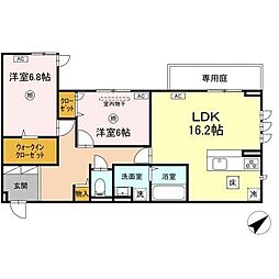 福岡市東区松島1丁目アパート 2LDKの間取図画像