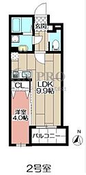 アヴァンセ千早 1LDKの間取図画像