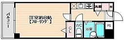 フォーラム箱崎 1Kの間取図画像
