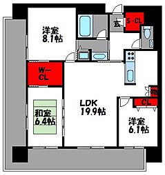 リングローブノース 3LDKの間取図画像