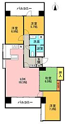 ヴァンヴェール.いわき 4LDKの間取図画像