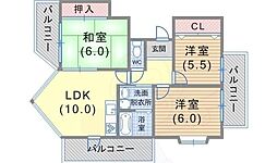 ル・パレ須磨 3LDKの間取図画像