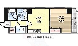 アーバンルネッサンス兵庫 1LDKの間取図画像