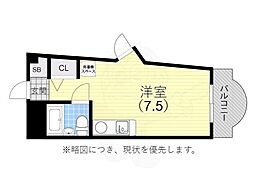 ミスティエイト ワンルームの間取図画像
