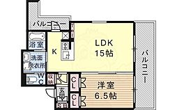 アルファレガロKOBEWEST 1LDKの間取図画像