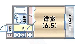 プラフ上沢 1Kの間取図画像