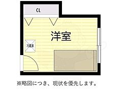 レジデンス塚本 ワンルームの間取図画像