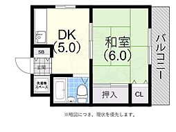 ハイム神田 1DKの間取図画像
