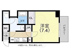 アドバンス神戸ウィステリアパーク 1Kの間取図画像