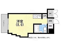 ダイドーメゾン神戸 ワンルームの間取図画像