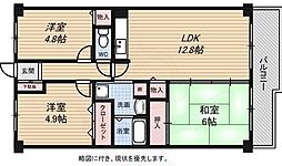 プランドール兵庫駅南通 3LDKの間取図画像