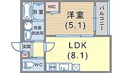 シーポート 1LDKの間取図画像