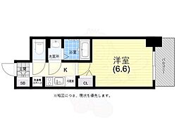 プレサンスTHE神戸 1Kの間取図画像