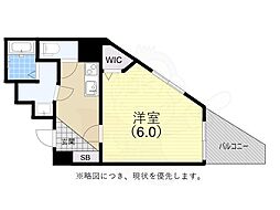 セレニテ兵庫エクラ 1Kの間取図画像