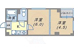 ロビュスト1 2Kの間取図画像