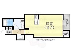 Lino月見山 ワンルームの間取図画像