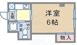 良本三川口マンション 1Kの間取図画像