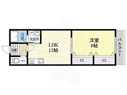 メルヘンハイツ 1LDKの間取図画像