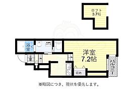 あんしん+宮川町 1Kの間取図画像