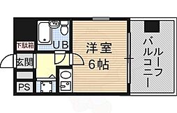 サンコート神戸 ワンルームの間取図画像