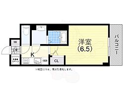 エスリード神戸兵庫駅ミッドポート 1Kの間取図画像