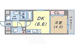クライストチャーチ 1DKの間取図画像