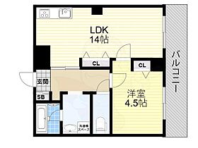 大阪府大阪市中央区島町１丁目（賃貸マンション1LDK・8階・45.00㎡） その2