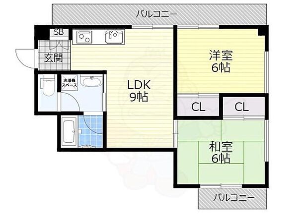 大阪府大阪市北区本庄東２丁目(賃貸マンション2DK・8階・47.88㎡)の写真 その2