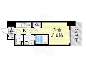 大阪府大阪市北区豊崎６丁目（賃貸マンション1K・7階・21.09㎡） その2