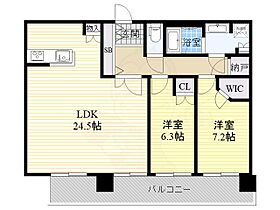 大阪府大阪市北区西天満１丁目8番9号（賃貸マンション2LDK・27階・82.68㎡） その2