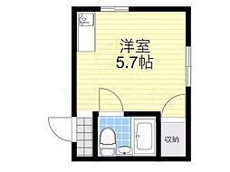 姫野マンション ワンルームの間取図画像
