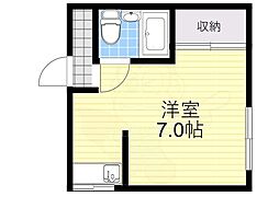 姫野マンション ワンルームの間取図画像
