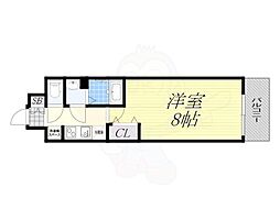 Osaka Metro谷町線 中崎町駅 徒歩2分の賃貸マンション 10階1Kの間取り