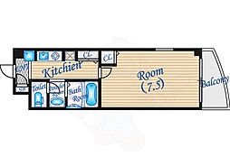 ハイネスカワバタ 1Kの間取図画像