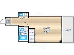 ユニオンハイツ 1Kの間取図画像