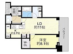 グランドメゾン新梅田タワーザクラブレジデンス 1LDKの間取図画像